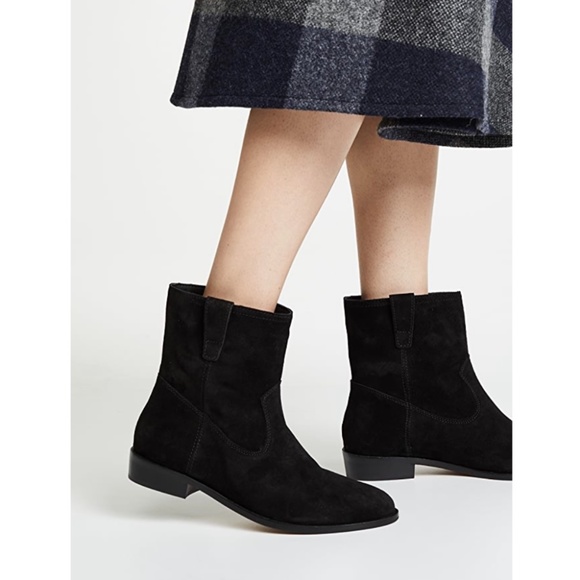 Rebecca Minkoff Black Suede Chasidy Boots Size 8M - Picture 1 of 14